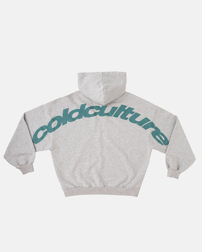 CURVED HOODIE ASH GREY Hover Image