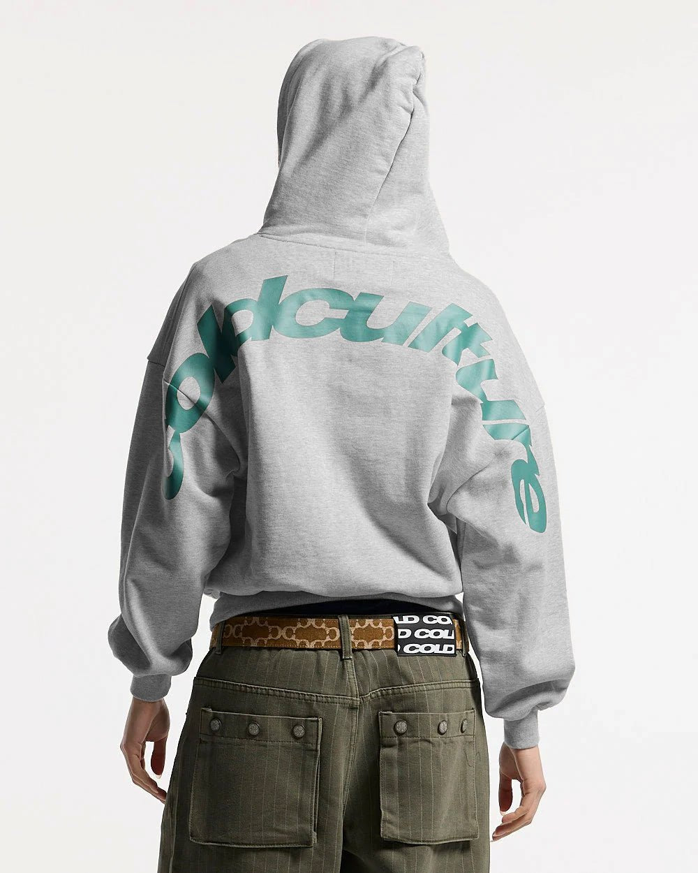CURVED HOODIE ASH GREY