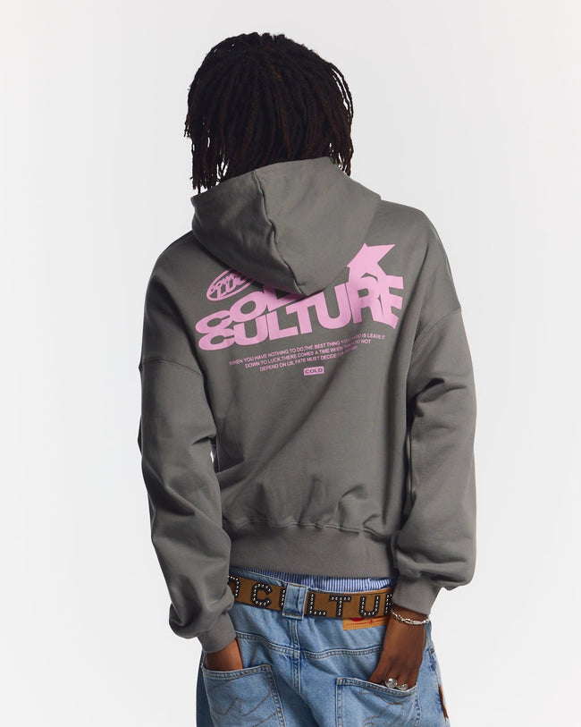 DOWN TO LUCK HOODIE SMOKEY GREY Main Image