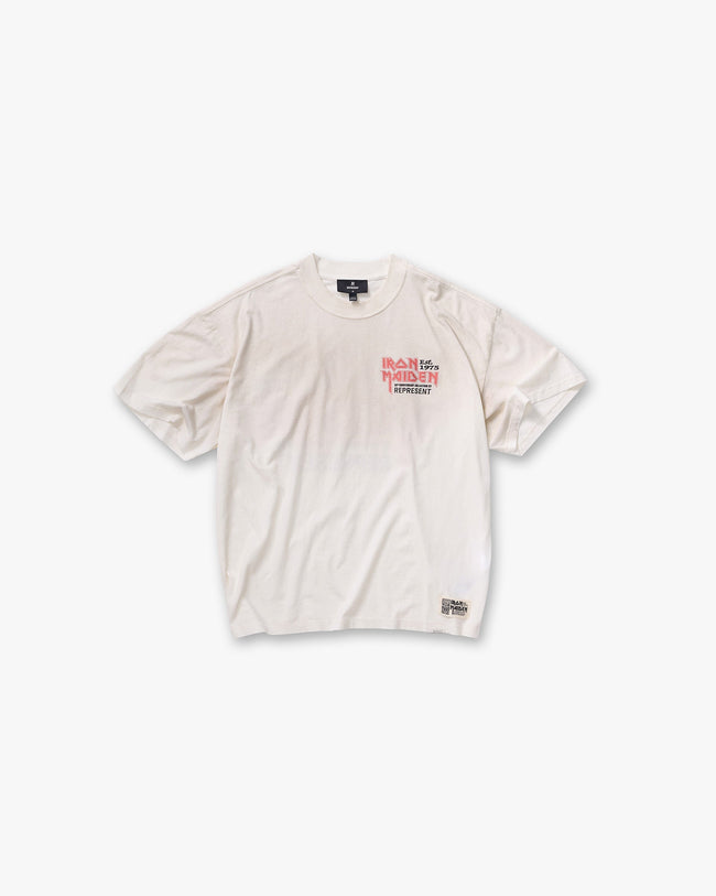 Represent X Iron Maiden Anniversary T-Shirt - Washed Ecru Hover Image