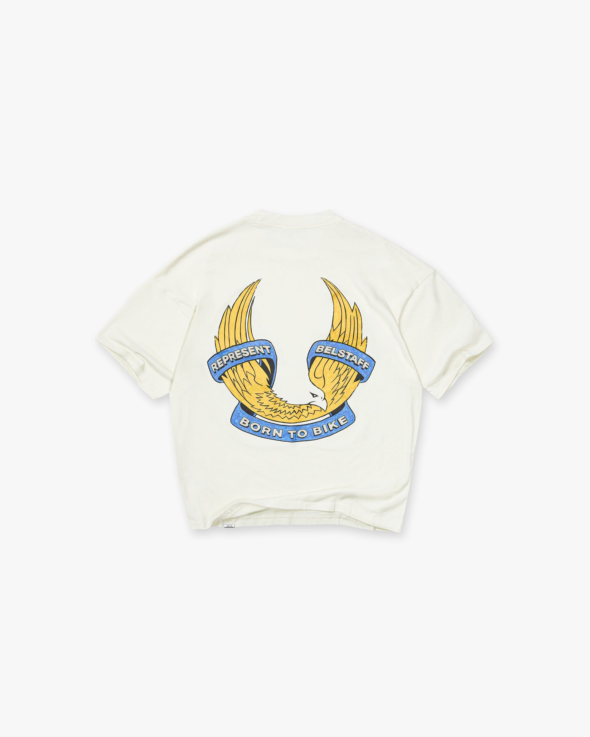 Represent X Belstaff Born To Bike T-Shirt - Flat White