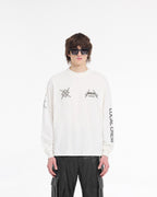 Represent X Metallica Local Crew Long Sleeve T-Shirt - Flat White