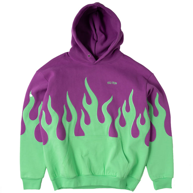 OVERSIZED PREMIUM HEATER HOODIE - PURPLE / GREEN Hover Image