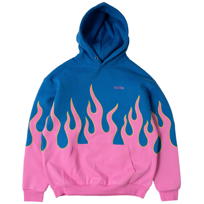 OVERSIZED PREMIUM HEATER HOODIE - BLUE / PINK Hover Image