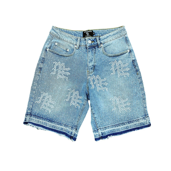 ‘ME’ Rhinestone Denim Shorts Hover Image