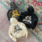 OVERSIZED LUX BOXING DEPARTMENT HOODIE - BLACK / WHITE