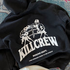 OVERSIZED LUX BOXING DEPARTMENT HOODIE - BLACK / WHITE