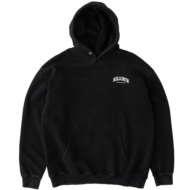 OVERSIZED LUX BOXING DEPARTMENT HOODIE - BLACK / WHITE Main Image