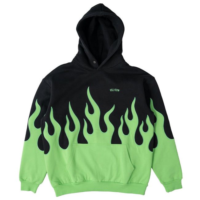 OVERSIZED PREMIUM HEATER HOODIE - BLACK / GREEN Hover Image