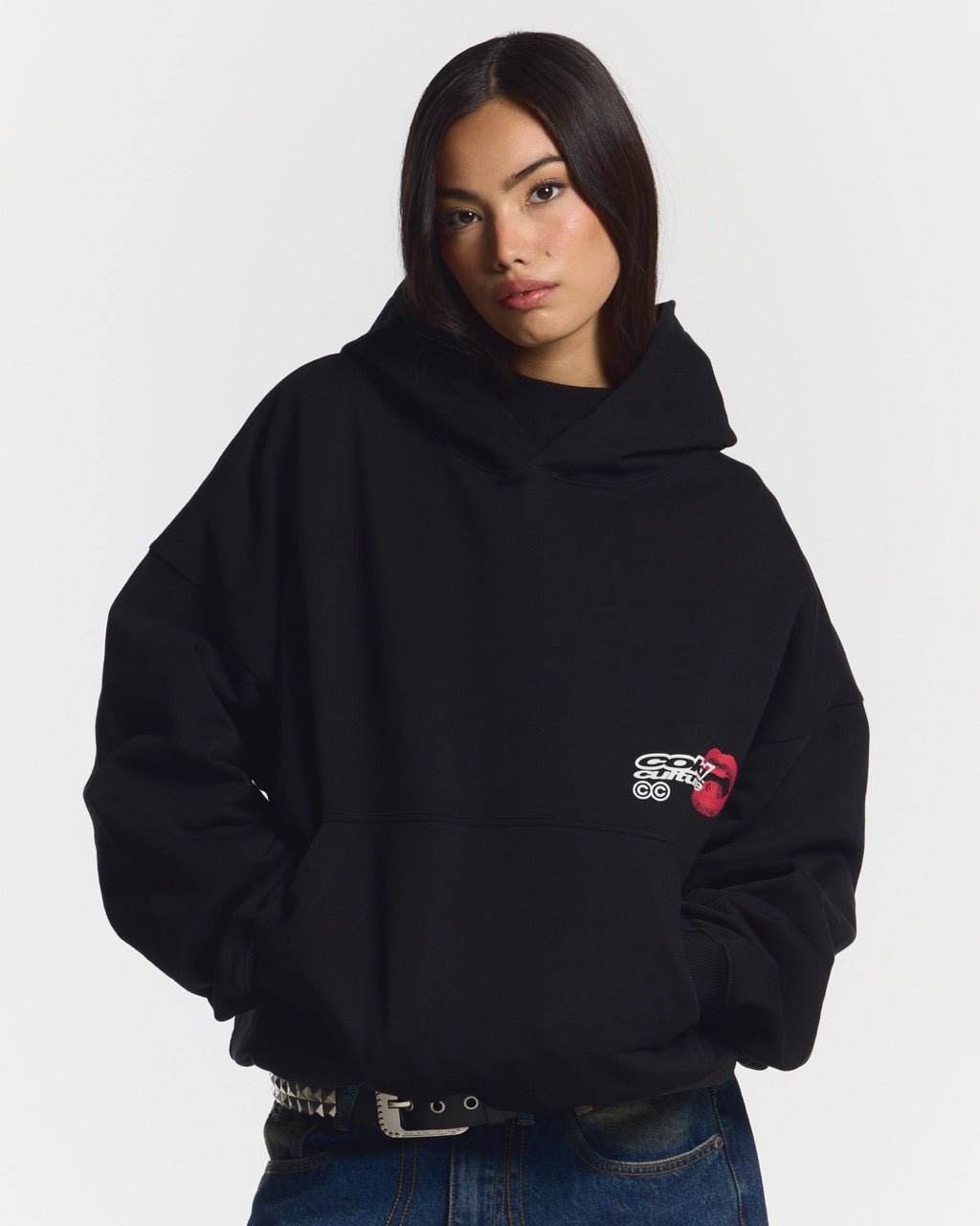 LIP COMBO HOODIE BLACK