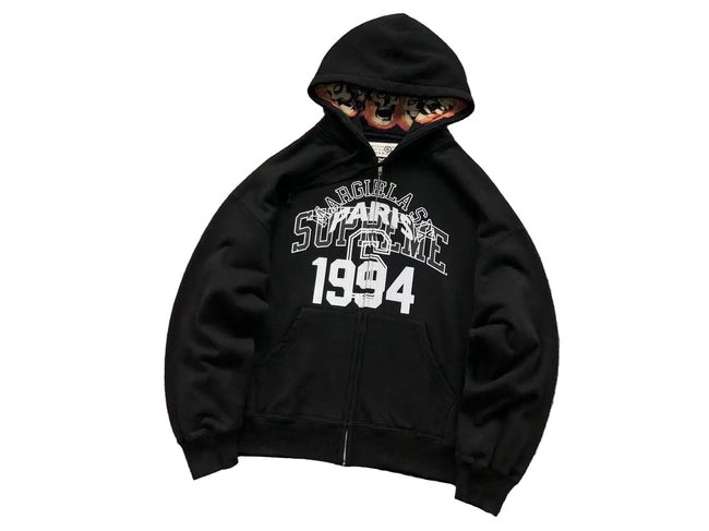 Supreme x Margiela Paris 1994 Zip Hoodie & Sweatpants Set – Black Main Image