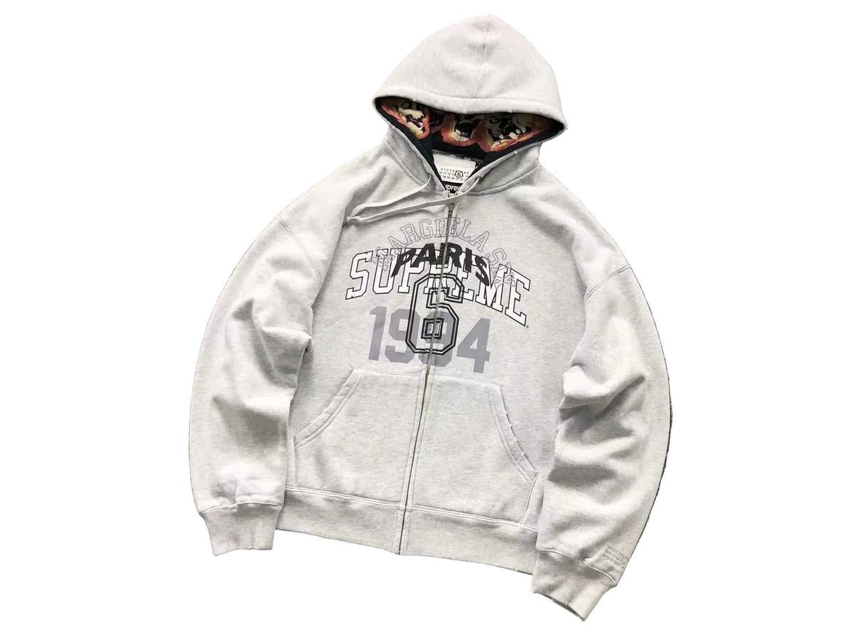 Supreme x Margiela Paris 1994 Zip Hoodie & Sweatpants Set – Light Grey