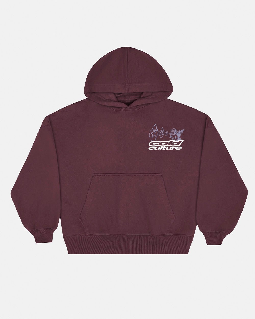 SMOKING ANGEL HOODIE BURGUNDY