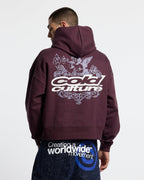 SMOKING ANGEL HOODIE BURGUNDY