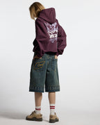 SMOKING ANGEL HOODIE BURGUNDY