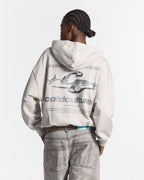 SPARKLY HOODIE PEARL GREY