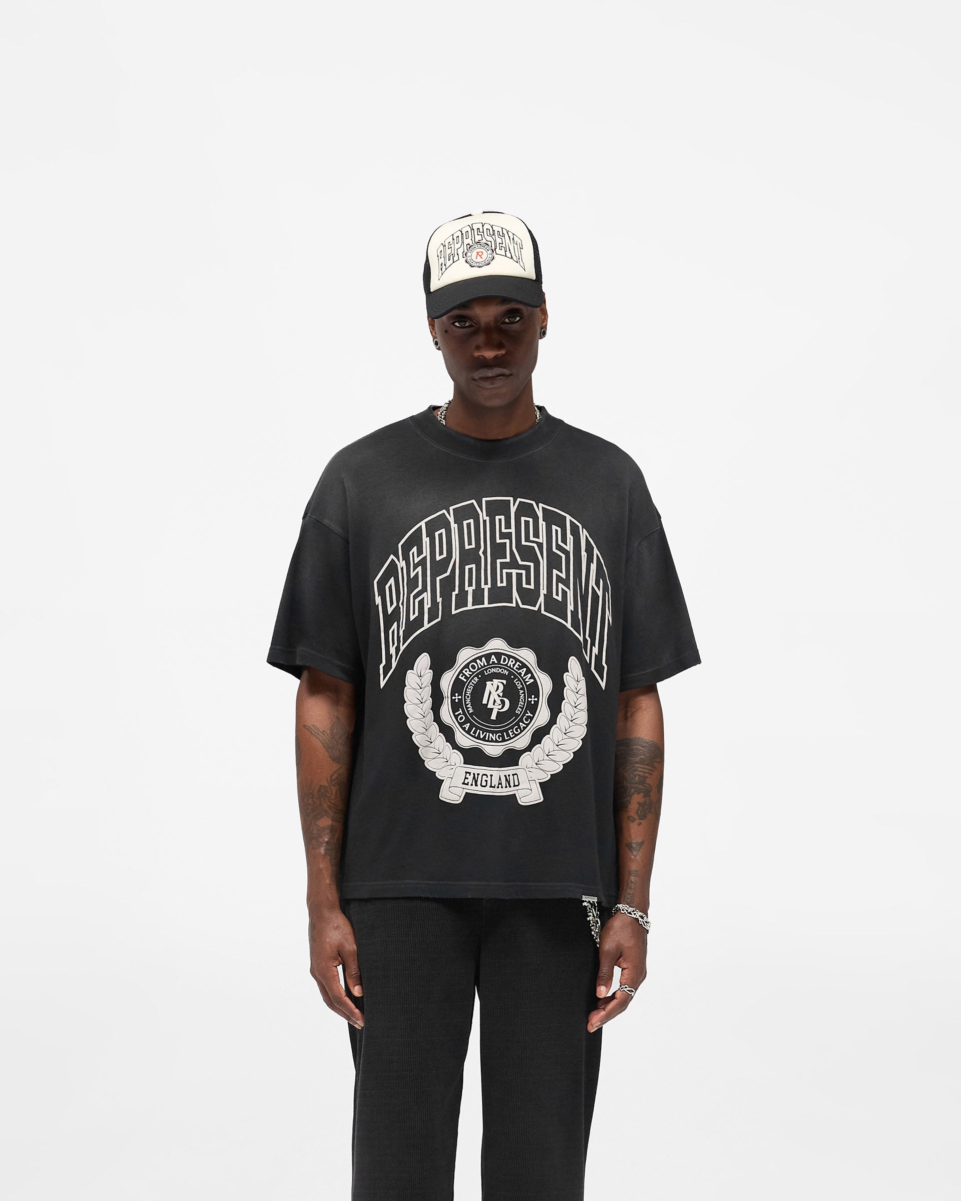 Legacy Crest T-Shirt - Stained Black