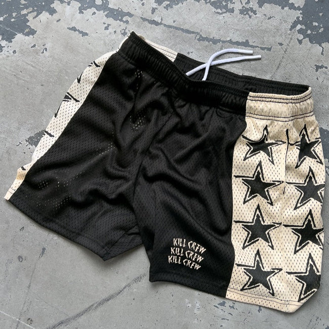 VENTED MESH SHORTS ALL STAR - BLACK / CREAM Main Image