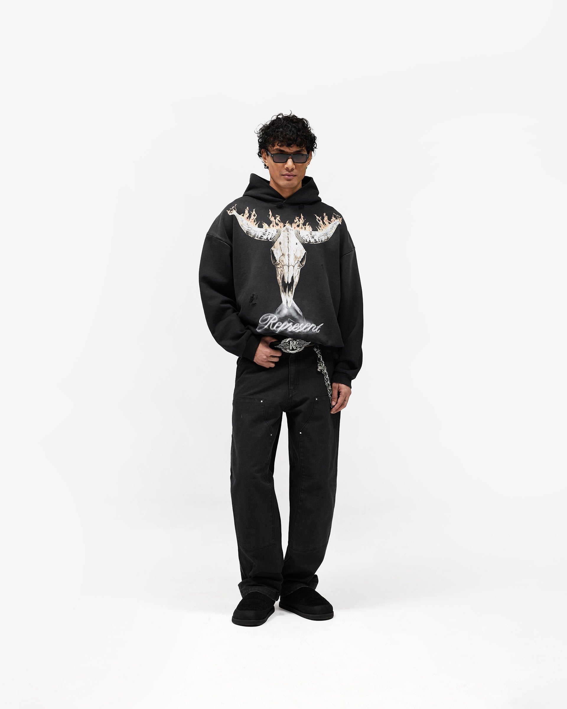 British Cowboys Hoodie - Stained Black